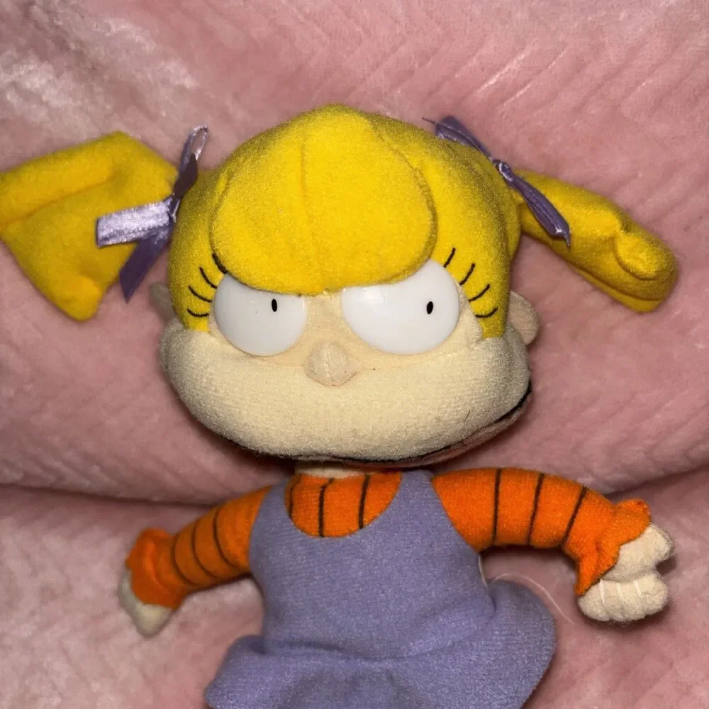 Vintage Rugrats  Angelica Pickles 9’ Plush 2000 Nanco Viacom Nickelodeon